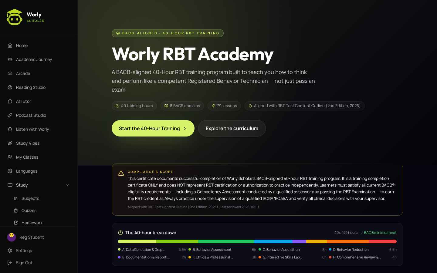 RBT Academy · 40-Hour Training